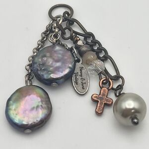 Henry & Jane Vintage Upcycled Genuine Rainbow Coin Pearl Pendant